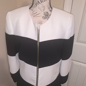 Beautiful Classic Black and White Blazer